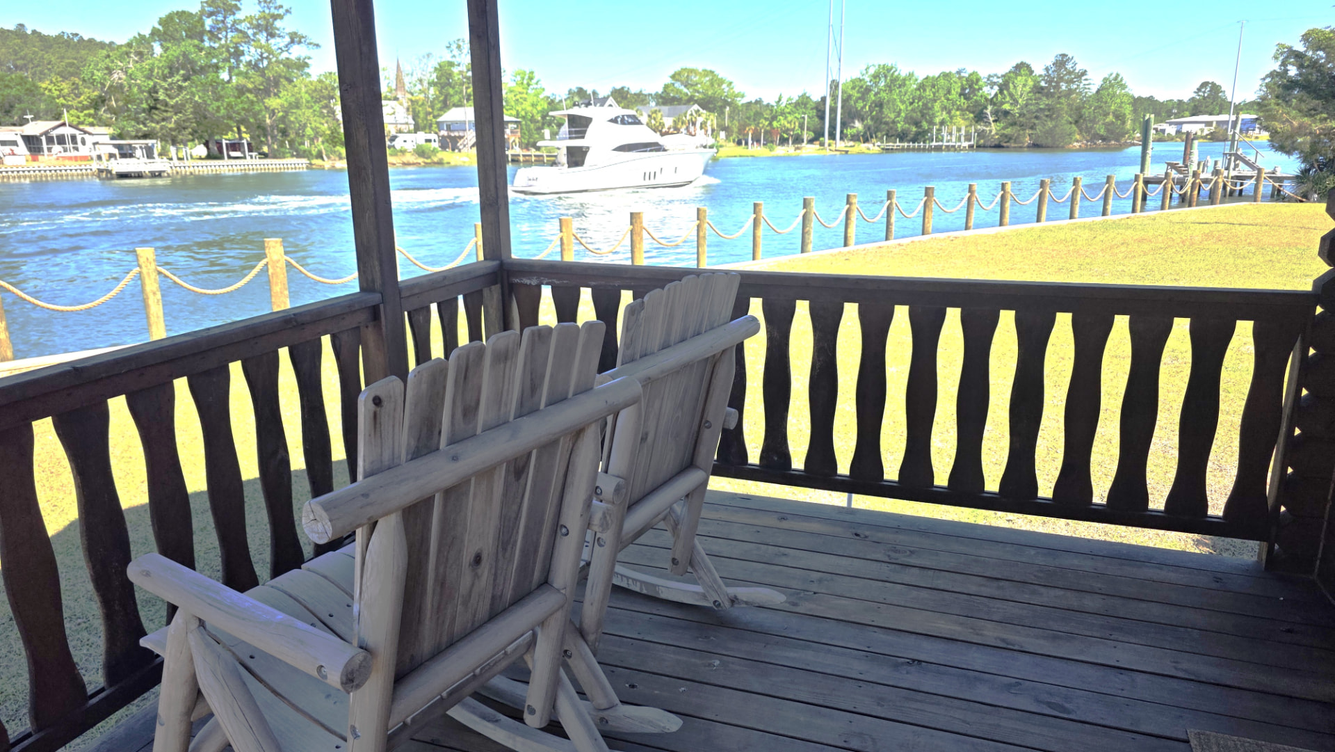 View from Cabin 2's porch across the Intracoastal Waterway