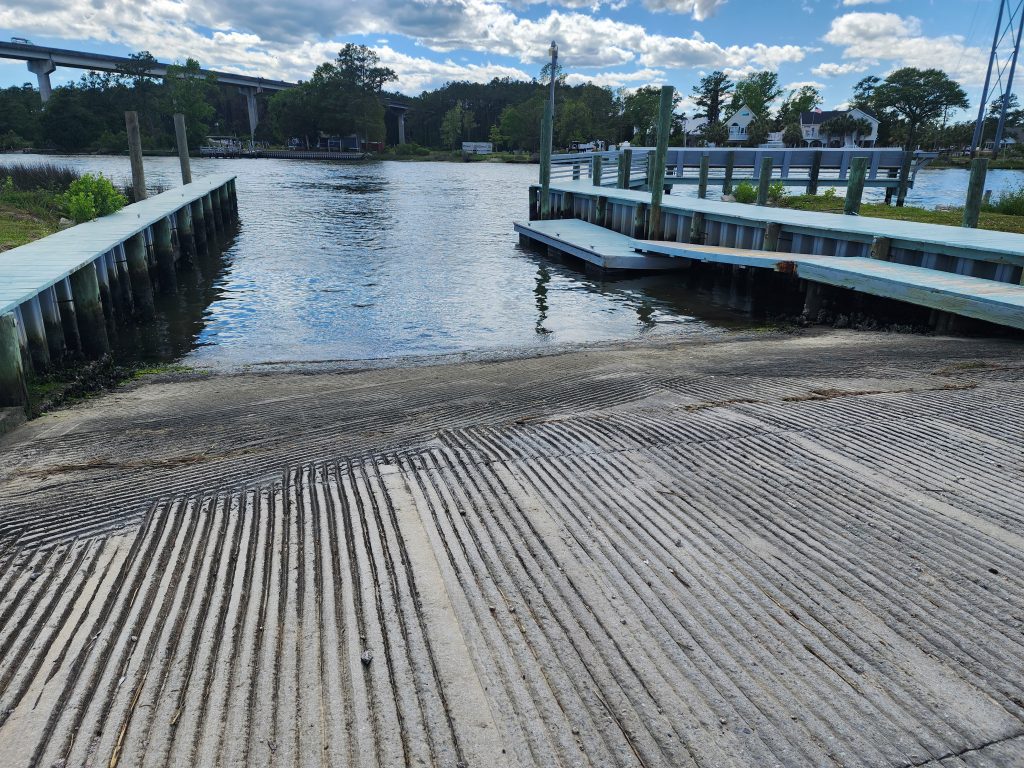 The park's private boat ramp