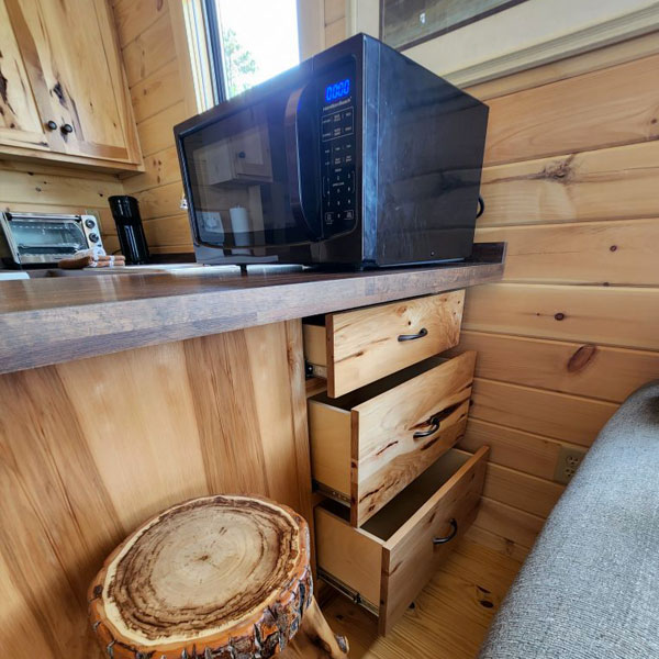 Cabin kitchen area