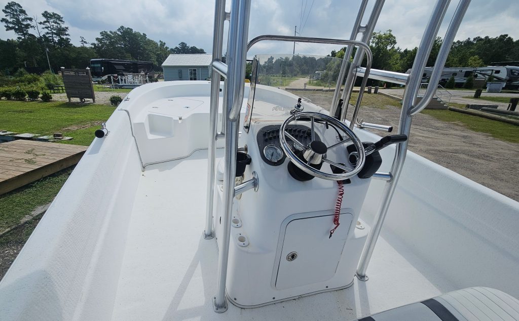 Inside front of Carolina Skiff
